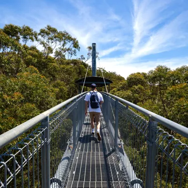Man Walking On Cantilever